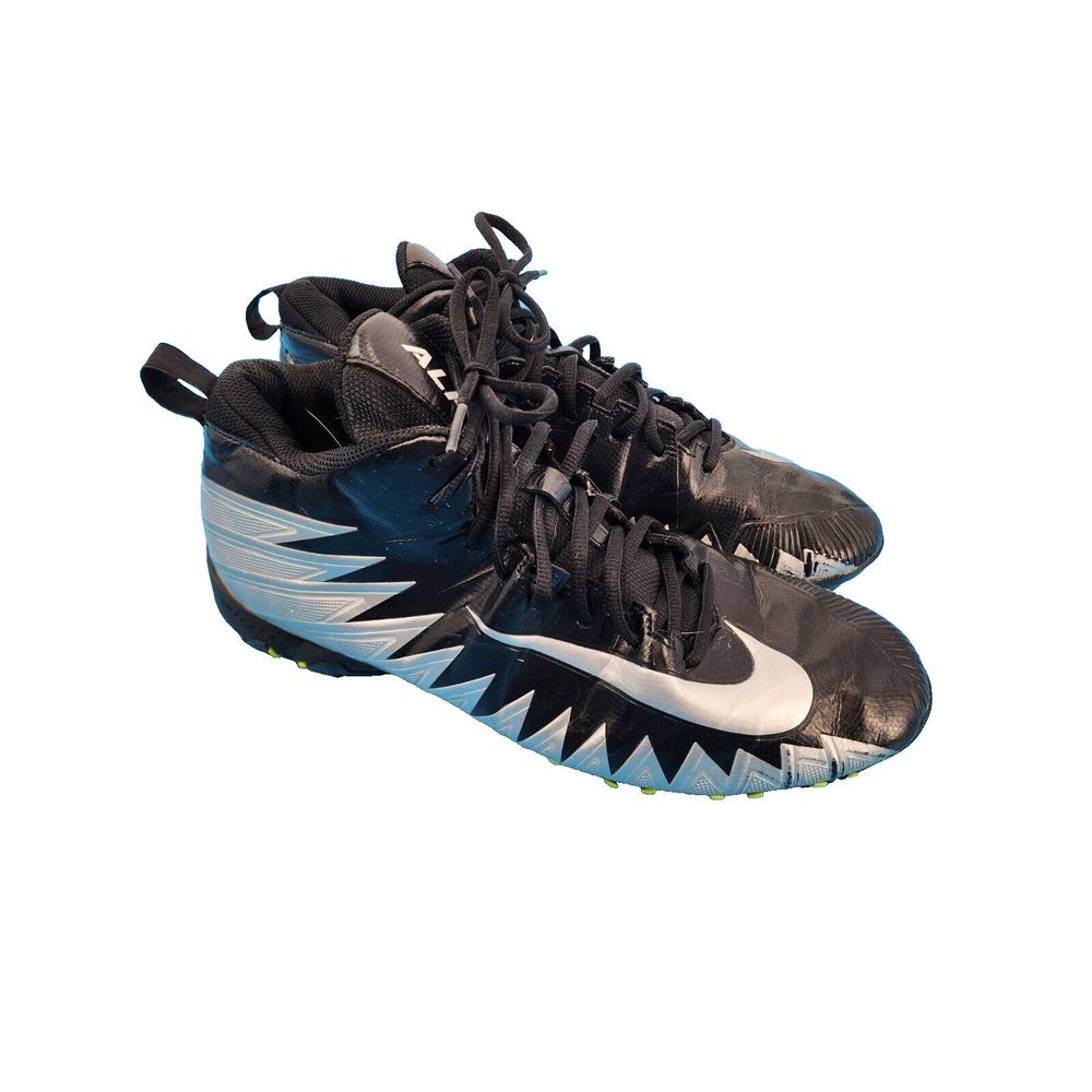 Nike Football Cleats Mens Size 12‎ Alpha Menace Shark 878122-001  Black/Silver
